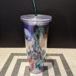 Starbucks Disney Parks Castle Epcot Large Clear Tumbler